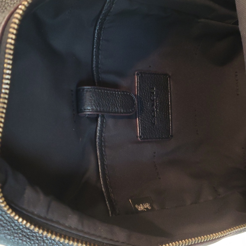 Coach Black Leather Men's Sling Bag - Picture 11 of 12